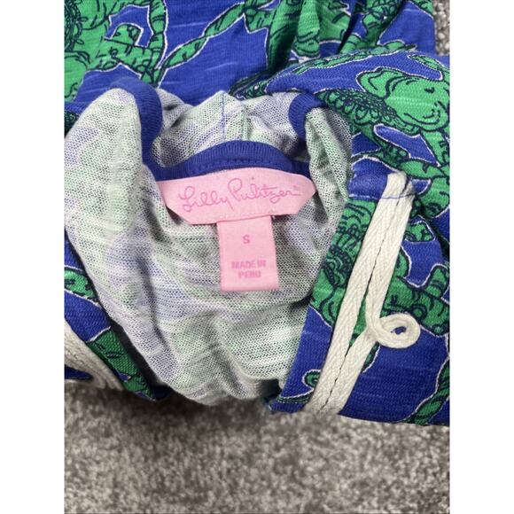 Lilly Puiliter Tunic Top Womens Small Hoodie Elephant Embroidery Beach Pool - Picture 4 of 12